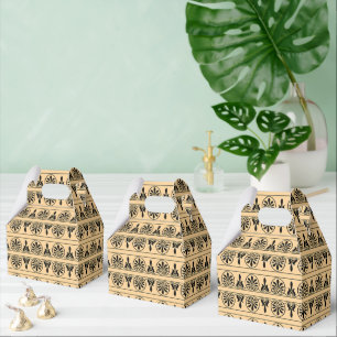 Greek Arabesque Mediterranean Pattern Brown Favour Box