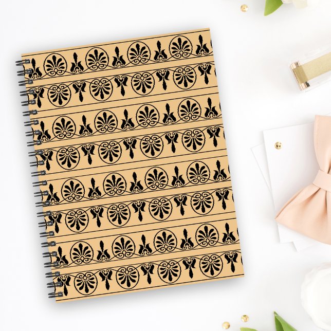 Greek Arabesque Mediterranean Pattern Brown Planner (Creator Uploaded)