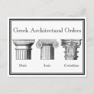 Greek Architectural Orders: Column Capitals Postcard