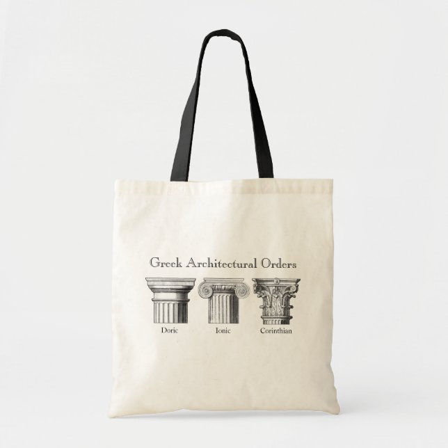 Greek Architectural Orders: Column Capitals Tote Bag (Front)