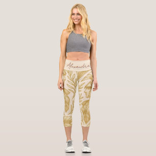 Greek Athena Women's Sports & Performance Capri Leggings