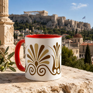 Greek Athens Customizable Colors Frieze Pattern Mug
