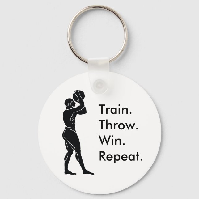 Greek Athlete Basketball Winning Formula Key Ring (Front)