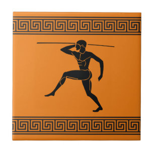 Greek Athlete Ceramic Tile