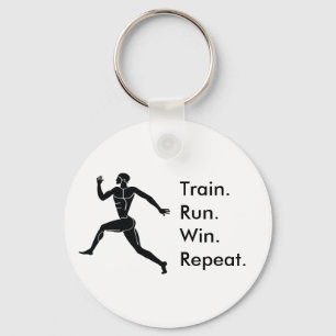 Greek Athlete Running Winning Formula Key Ring