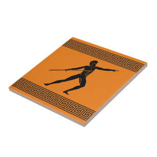 Greek Athlete Spear Tile