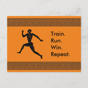 Greek Athlete Sports Running Winning Formula Postcard