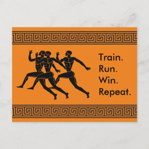 Greek Athlete Sports Running Winning Formula Postcard
