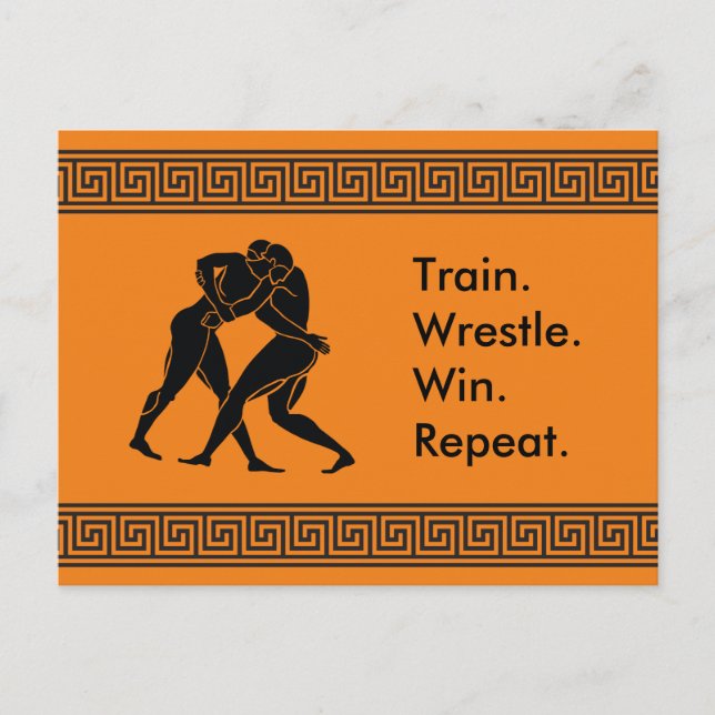 Greek Athlete Sports Wrestling Winning Formula Postcard (Front)