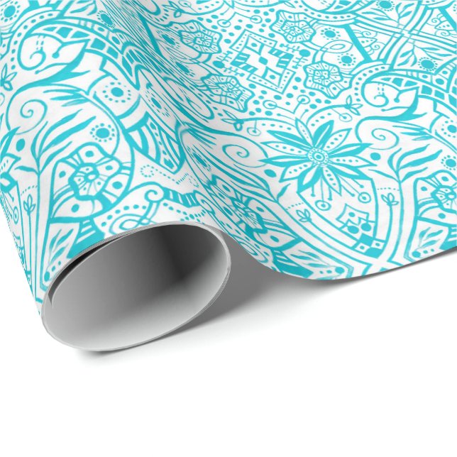 Greek Baroque Arabesque Vintage Bohemian Pattern[ Wrapping Paper (Roll Corner)