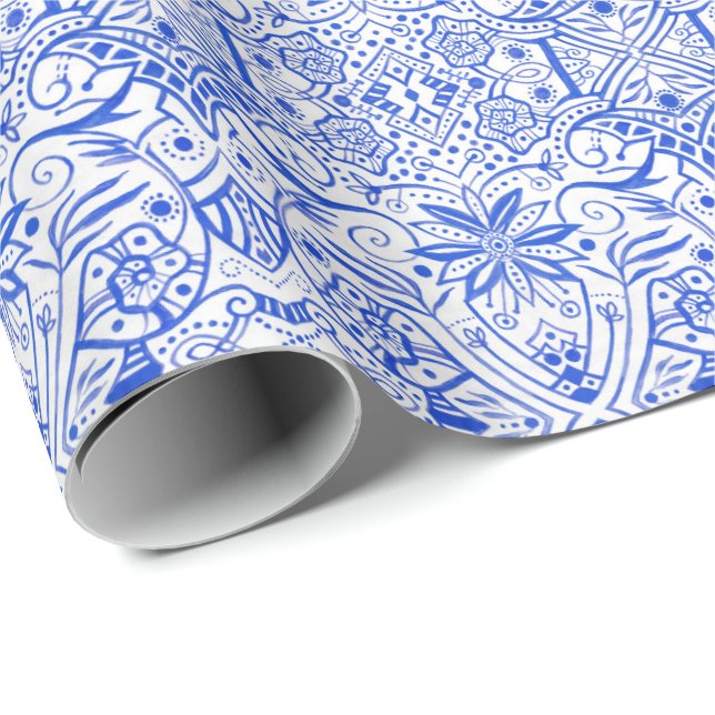 Greek Baroque Arabesque Vintage Bohemian Pattern[  Wrapping Paper (Roll Corner)