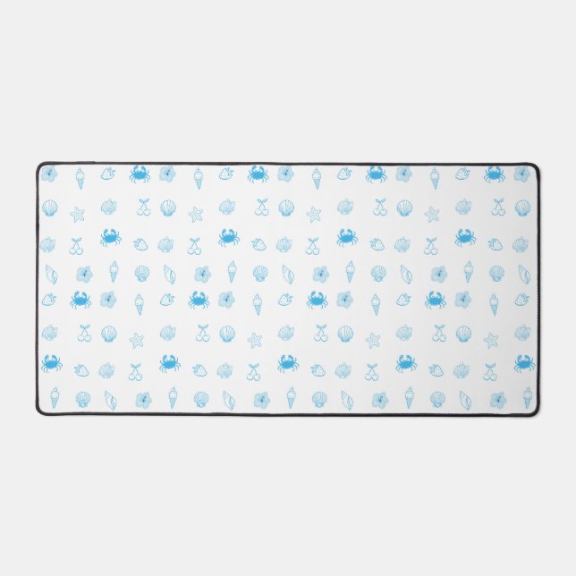  Greek Beach Minimalist Desk Mat (Front)