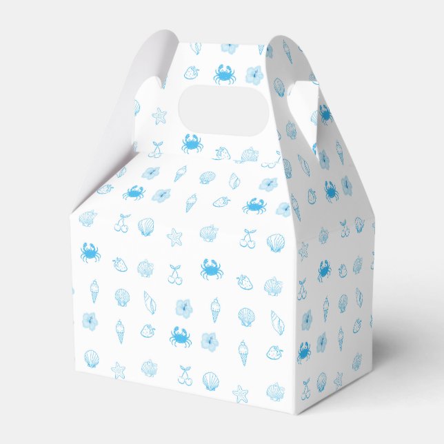 Greek Beach Minimalist Favour Box (Front Side)