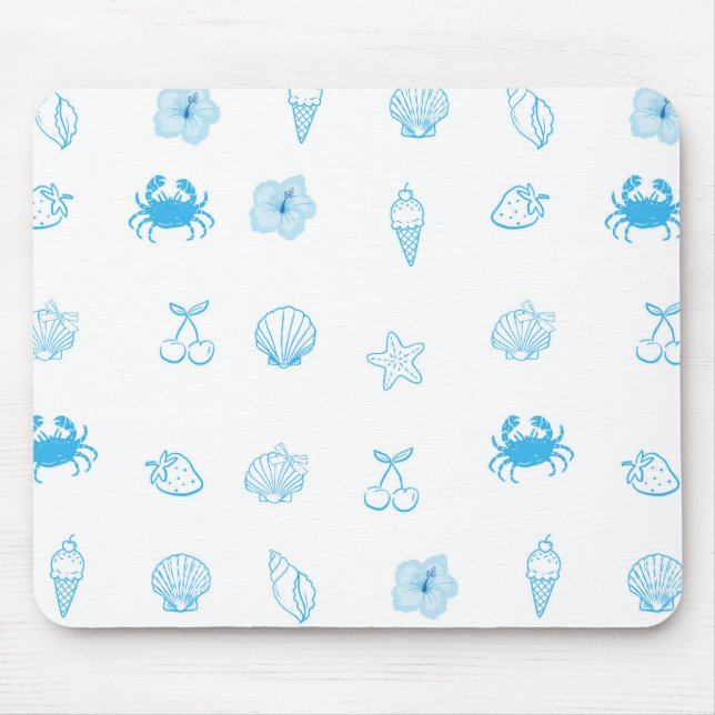Greek Beach Minimalist Mouse Mat (Front)