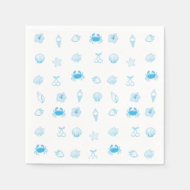 Greek Beach Minimalist Napkin (Front)