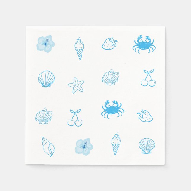 Greek Beach Minimalist Napkin (Front)
