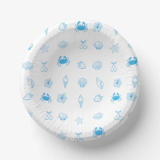 Greek Beach Minimalist Paper Plate (Front)