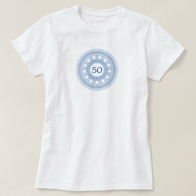 Greek Birthday party with custom age and colours T-Shirt (Design Front)