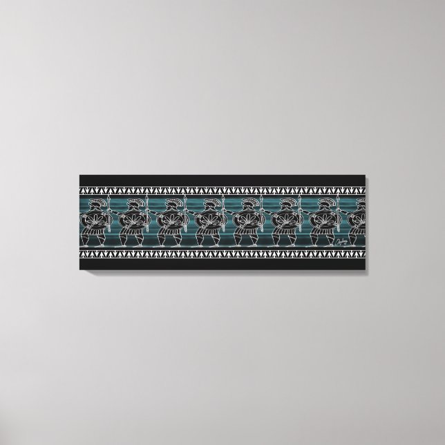 Greek Black Figure Guard Canvas Print (Front)