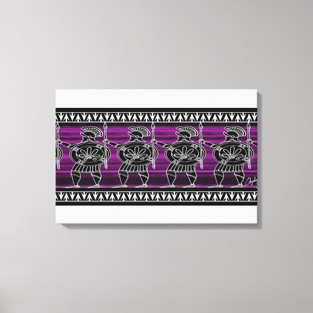 Greek Black Figure Guard Canvas Print (Front)