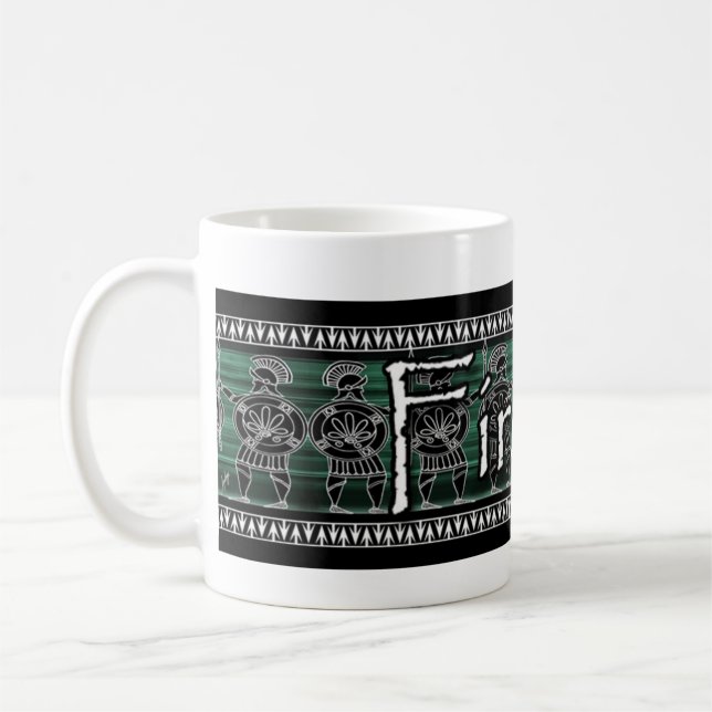 Greek Black Figure Guard Coffee Mug (Left)