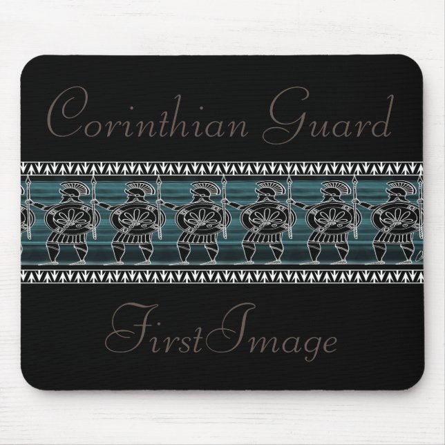 Greek Black Figure Guard Mouse Mat (Front)