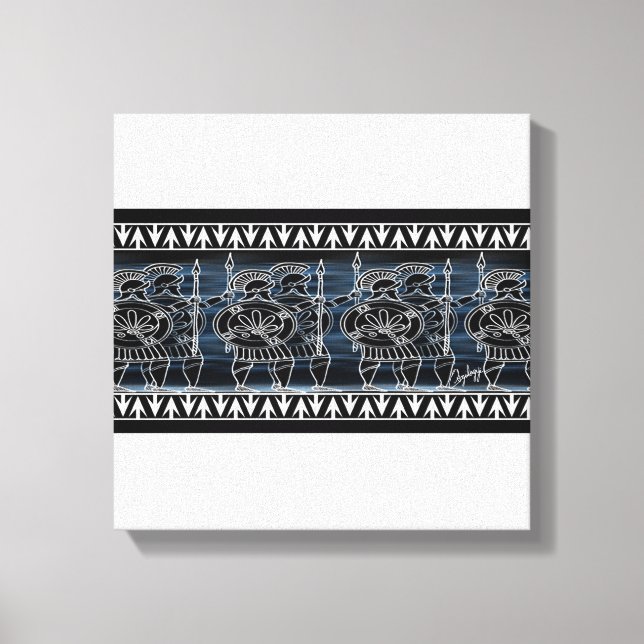 Greek Black Figure Troop Canvas Print (Front)
