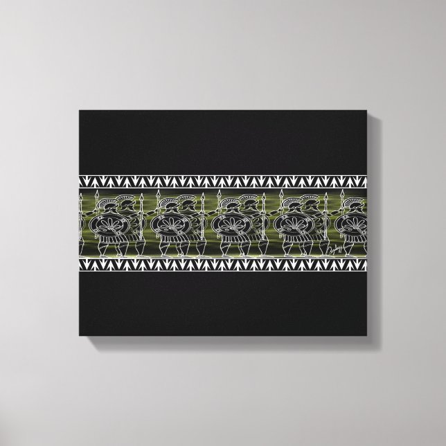 Greek Black Figure Troop Canvas Print (Front)