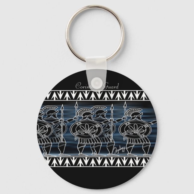 Greek Black Figure Troop Key Ring (Front)