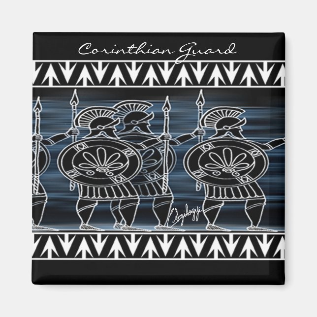 Greek Black Figure Troop Magnet (Front)