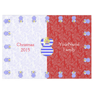 Greek Blonde Angel Flag Red and White Personalised Tablecloth