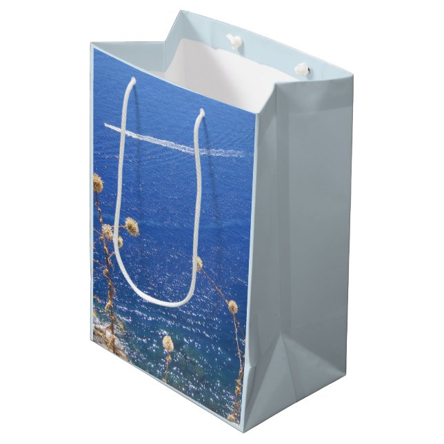 Greek Blue Sea Medium Gift Bag (Front Angled)