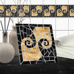 Greek Broken Tile Mosaic Black and gold<br><div class="desc">Greek Broken Tile Mosaic Black and gold</div>