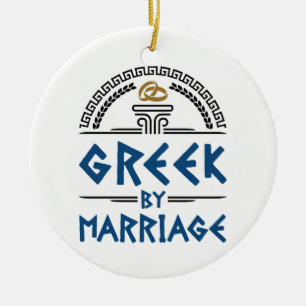 Greek by Marriage Spouse Family Ceramic Tree Decoration