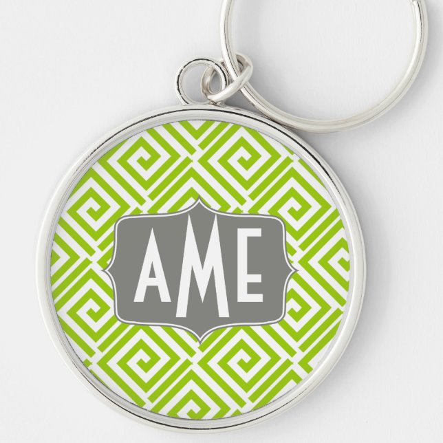 Greek Chic Monogram Keychain Customisable (Front)