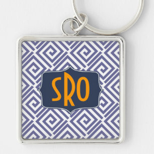 Greek Chic Monogram Keychain Customisable