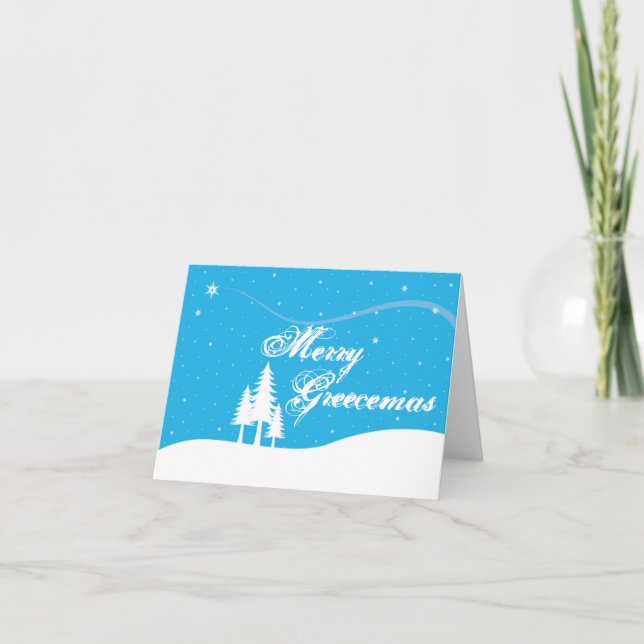 Greek Christmas Card - Funny - Merry Greecemas (Front)
