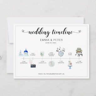 Greek Church Wedding Day Timeline Program