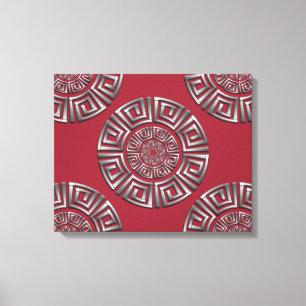 Greek Circle Motif Canvas Print
