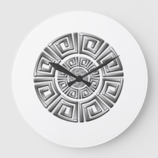 Greek Circle Motif Large Clock (Front)