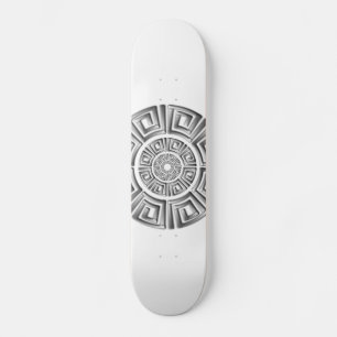 Greek Circle Motif Skateboard