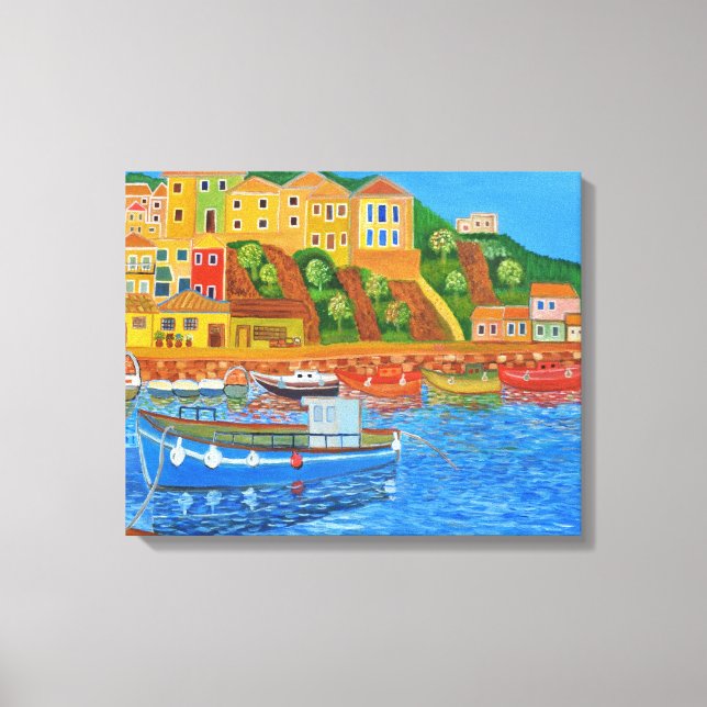 Greek Coast 2 Canvas Print (Front)