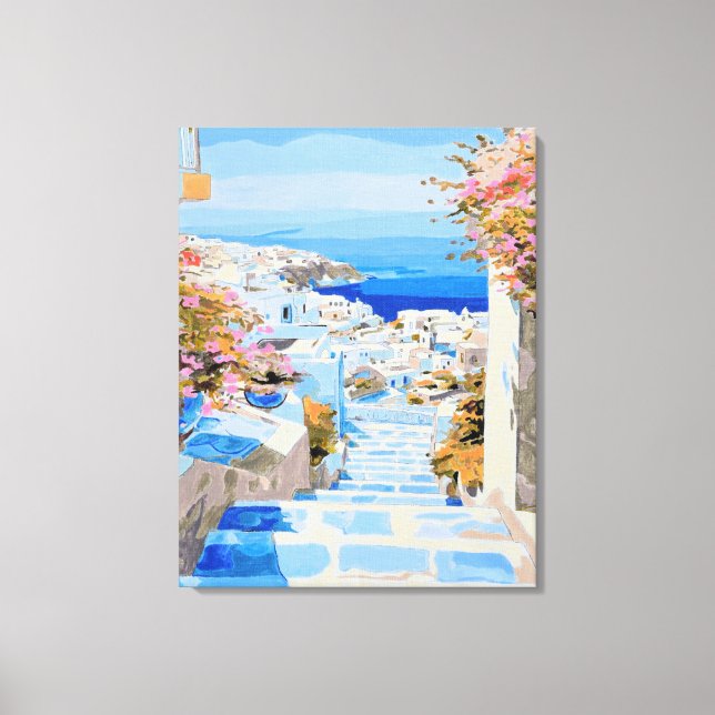 Greek Coast 3 Canvas Art  (Front)
