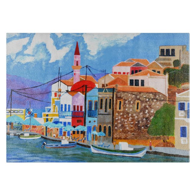 Greek coast cutting board (Front)