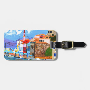 Greek coast luggage tag