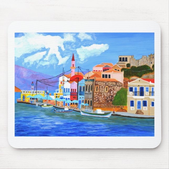 Greek coast mouse mat (Front)