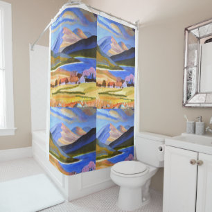 Greek Coast Shower Curtain