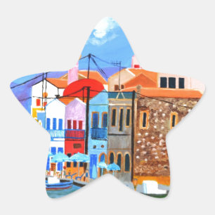 Greek coast star sticker