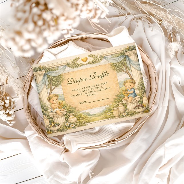 Greek Coastal Columns Diapper Raffle Enclosure Card (Creator Uploaded)