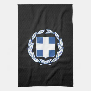 Greek coat of arms tea towel